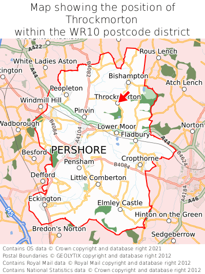 Map showing location of Throckmorton within WR10
