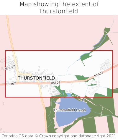 Map showing extent of Thurstonfield as bounding box