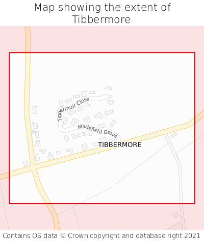 Map showing extent of Tibbermore as bounding box