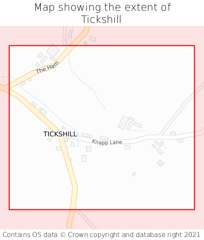 Map showing extent of Tickshill as bounding box