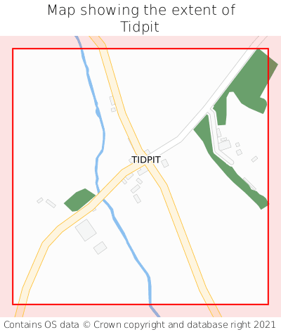 Map showing extent of Tidpit as bounding box