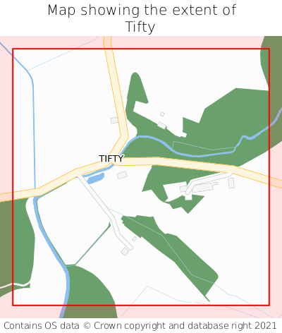 Map showing extent of Tifty as bounding box
