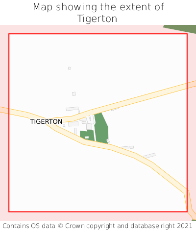 Map showing extent of Tigerton as bounding box