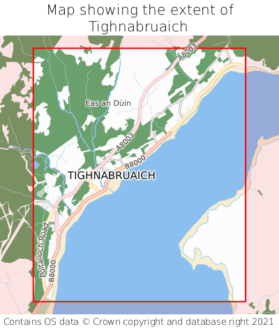 Map showing extent of Tighnabruaich as bounding box