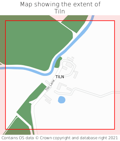 Map showing extent of Tiln as bounding box