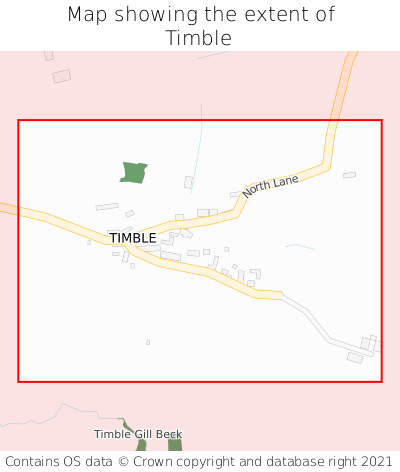Map showing extent of Timble as bounding box