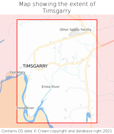 Map showing extent of Timsgarry as bounding box