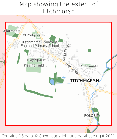 Map showing extent of Titchmarsh as bounding box