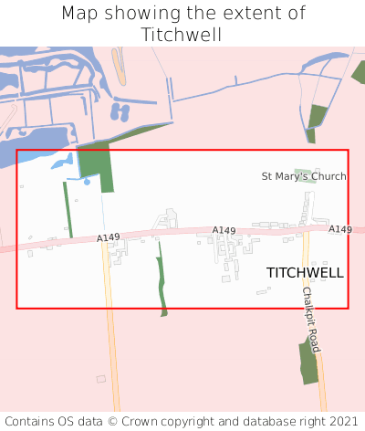 Map showing extent of Titchwell as bounding box