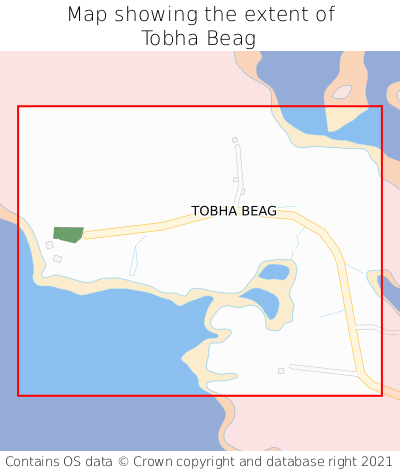 Map showing extent of Tobha Beag as bounding box