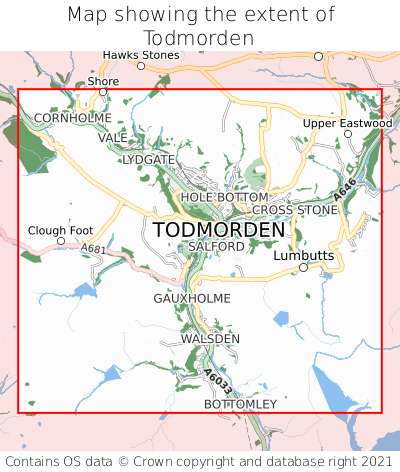 Yorkshire map 229-10-1894 Todmorden west 