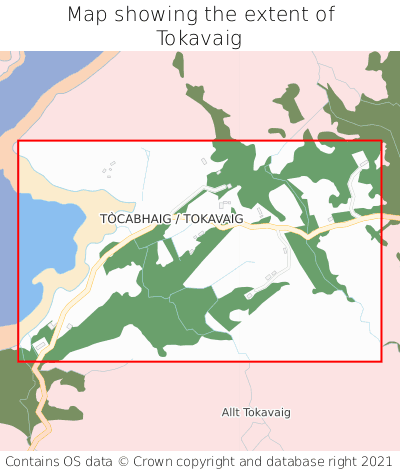 Map showing extent of Tokavaig as bounding box