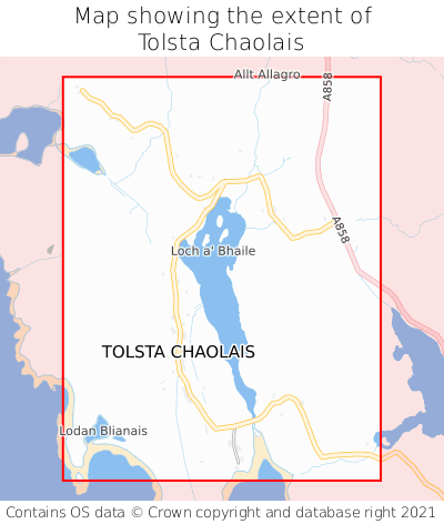 Map showing extent of Tolsta Chaolais as bounding box