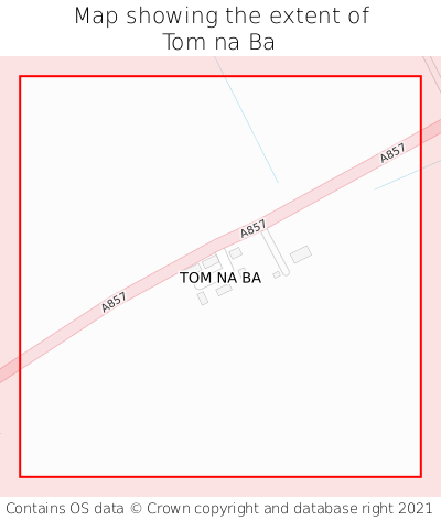 Map showing extent of Tom na Ba as bounding box