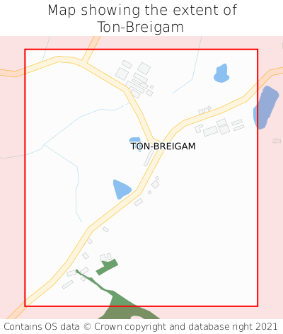 Map showing extent of Ton-Breigam as bounding box
