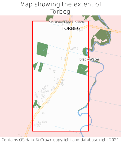 Map showing extent of Torbeg as bounding box