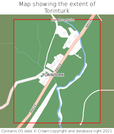 Map showing extent of Torinturk as bounding box