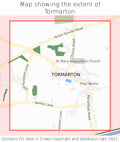 Map showing extent of Tormarton as bounding box