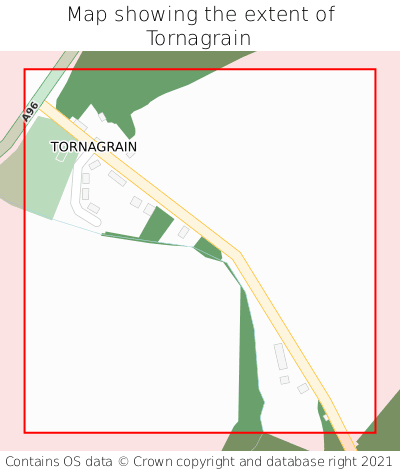 Map showing extent of Tornagrain as bounding box