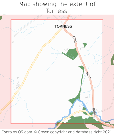 Map showing extent of Torness as bounding box