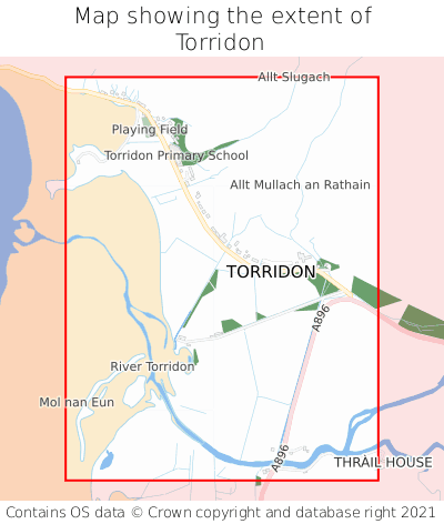 Map showing extent of Torridon as bounding box