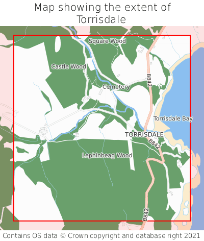 Map showing extent of Torrisdale as bounding box