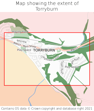Map showing extent of Torryburn as bounding box