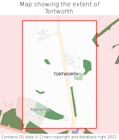 Map showing extent of Tortworth as bounding box