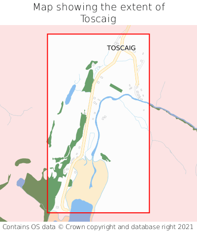 Map showing extent of Toscaig as bounding box