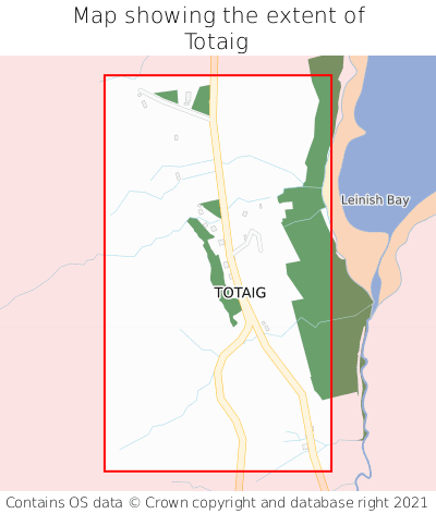 Map showing extent of Totaig as bounding box