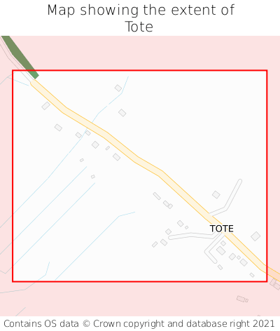 Map showing extent of Tote as bounding box