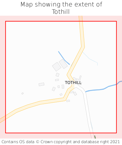 Map showing extent of Tothill as bounding box