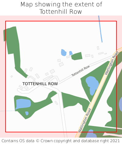 Map showing extent of Tottenhill Row as bounding box