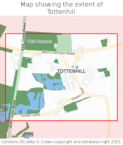 Map showing extent of Tottenhill as bounding box