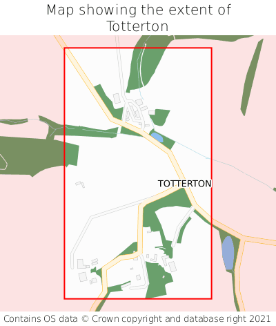 Map showing extent of Totterton as bounding box