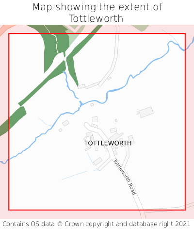 Map showing extent of Tottleworth as bounding box