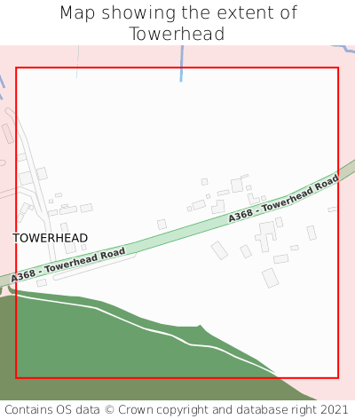 Map showing extent of Towerhead as bounding box
