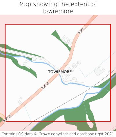 Map showing extent of Towiemore as bounding box