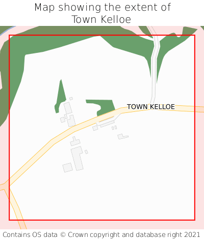 Map showing extent of Town Kelloe as bounding box