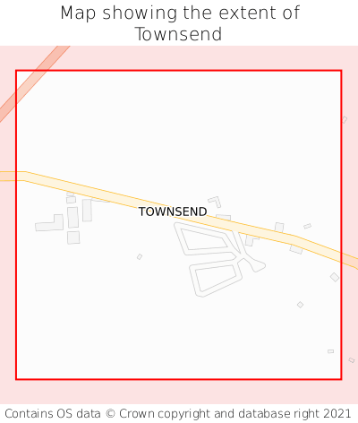 Map showing extent of Townsend as bounding box