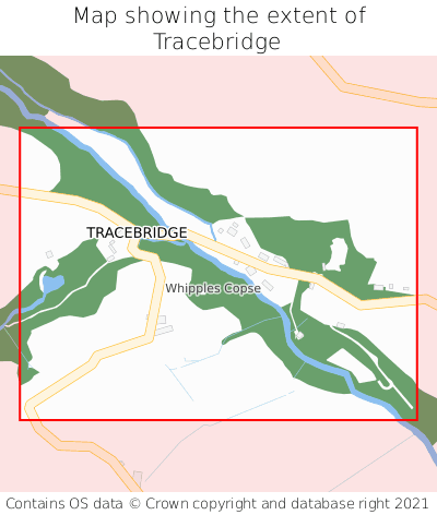 Map showing extent of Tracebridge as bounding box