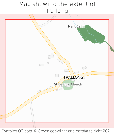 Map showing extent of Trallong as bounding box