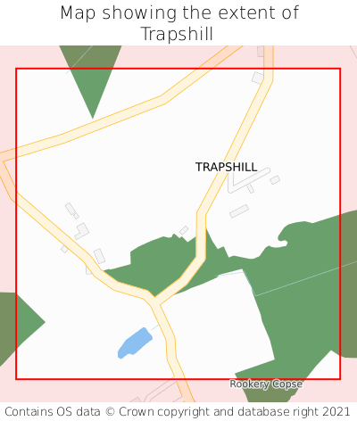 Map showing extent of Trapshill as bounding box