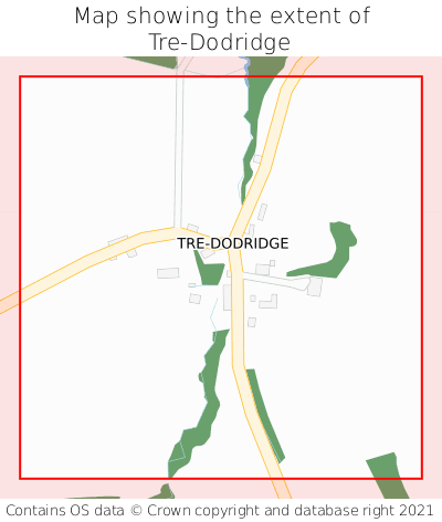 Map showing extent of Tre-Dodridge as bounding box