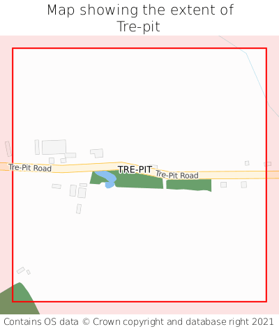 Map showing extent of Tre-pit as bounding box