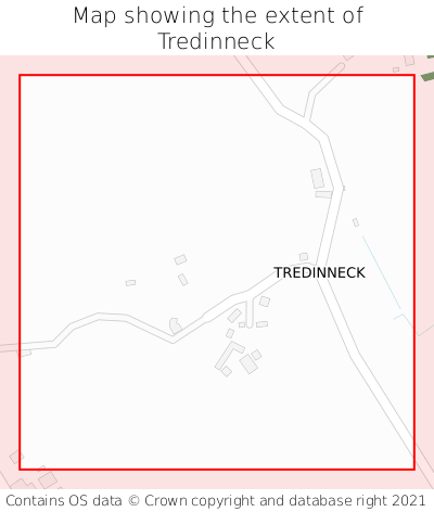 Map showing extent of Tredinneck as bounding box