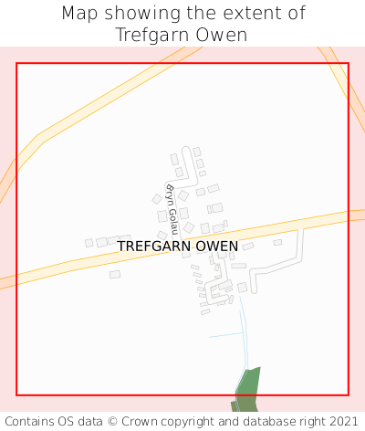 Map showing extent of Trefgarn Owen as bounding box