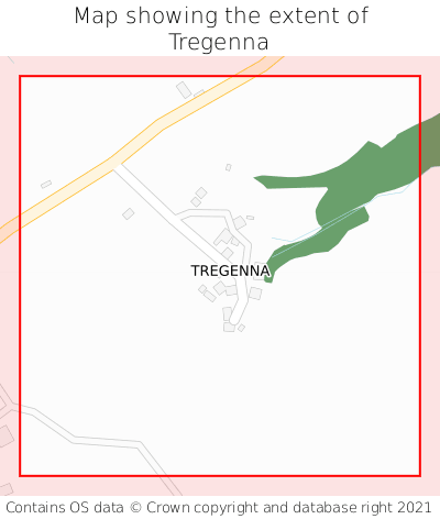 Map showing extent of Tregenna as bounding box