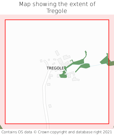 Map showing extent of Tregole as bounding box