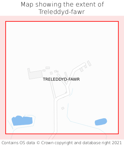 Map showing extent of Treleddyd-fawr as bounding box